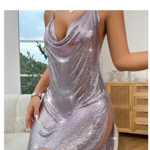 Elegant purple Gradient Dress